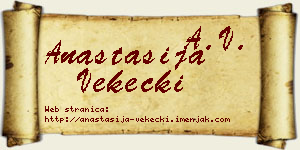 Anastasija Vekecki vizit kartica